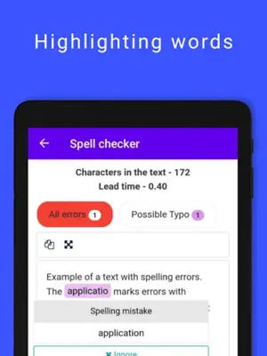 Spell checker android App screenshot 1
